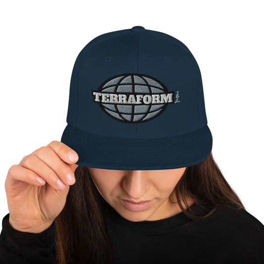 Terraform Skateboards snapback black and white logo