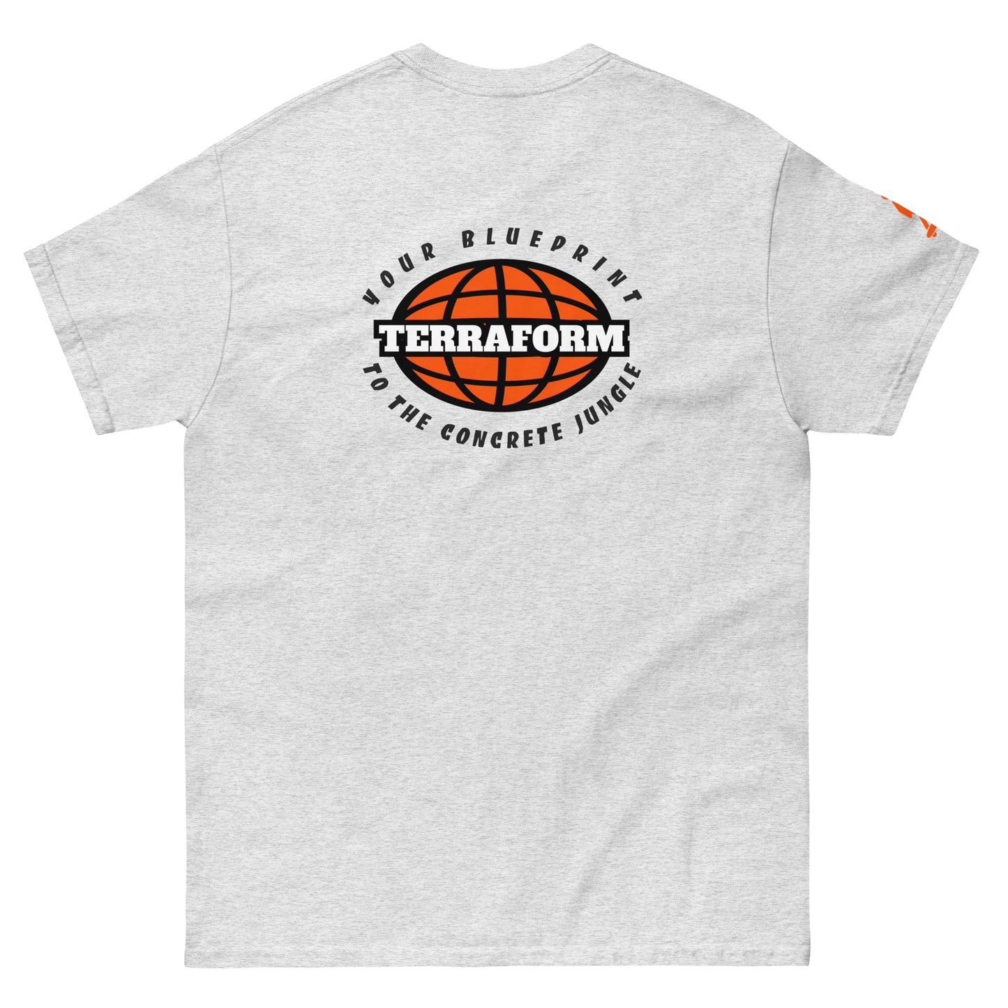 Terraform Skateboards concrete jungle tee ash back