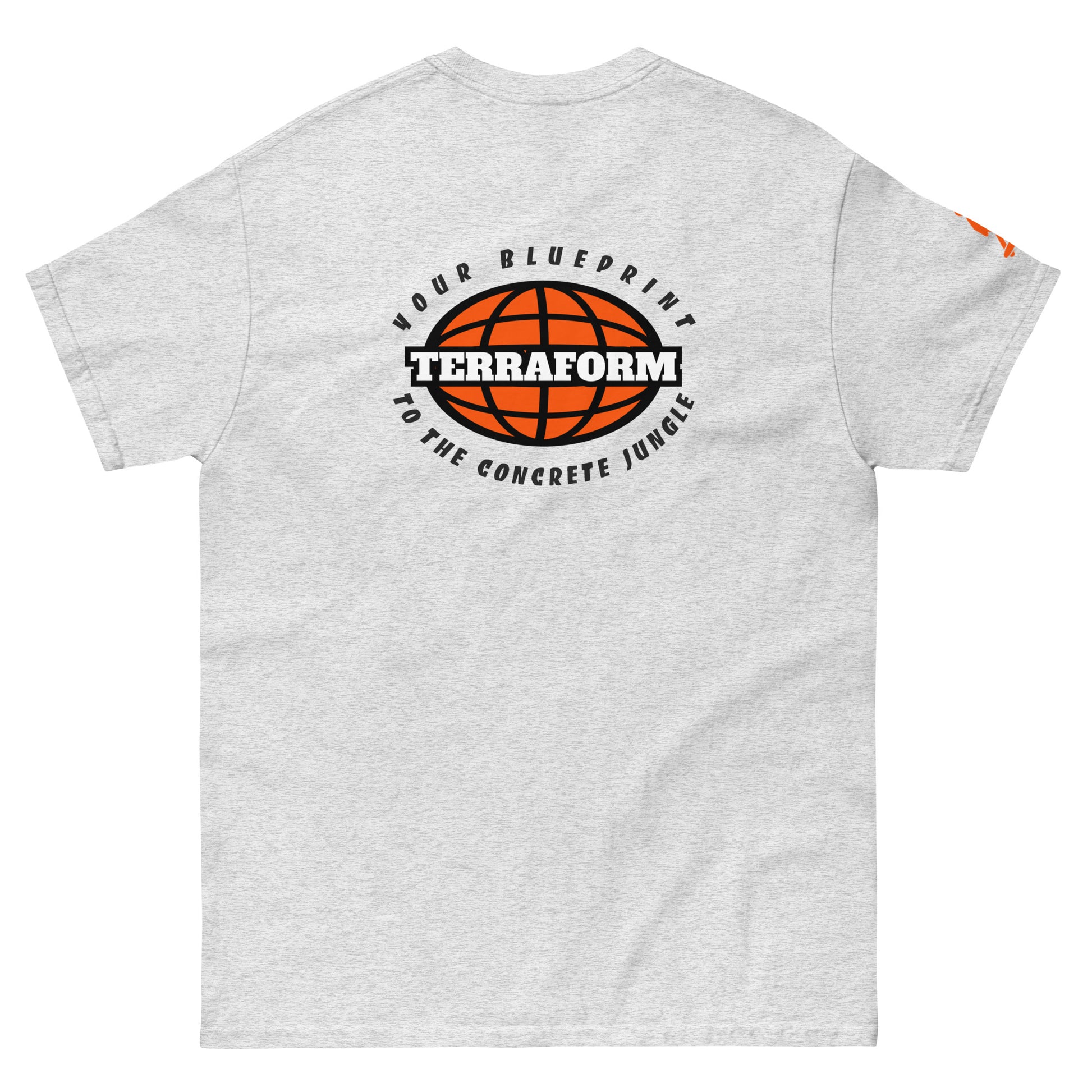 Terraform Skateboards concrete jungle tee ash back