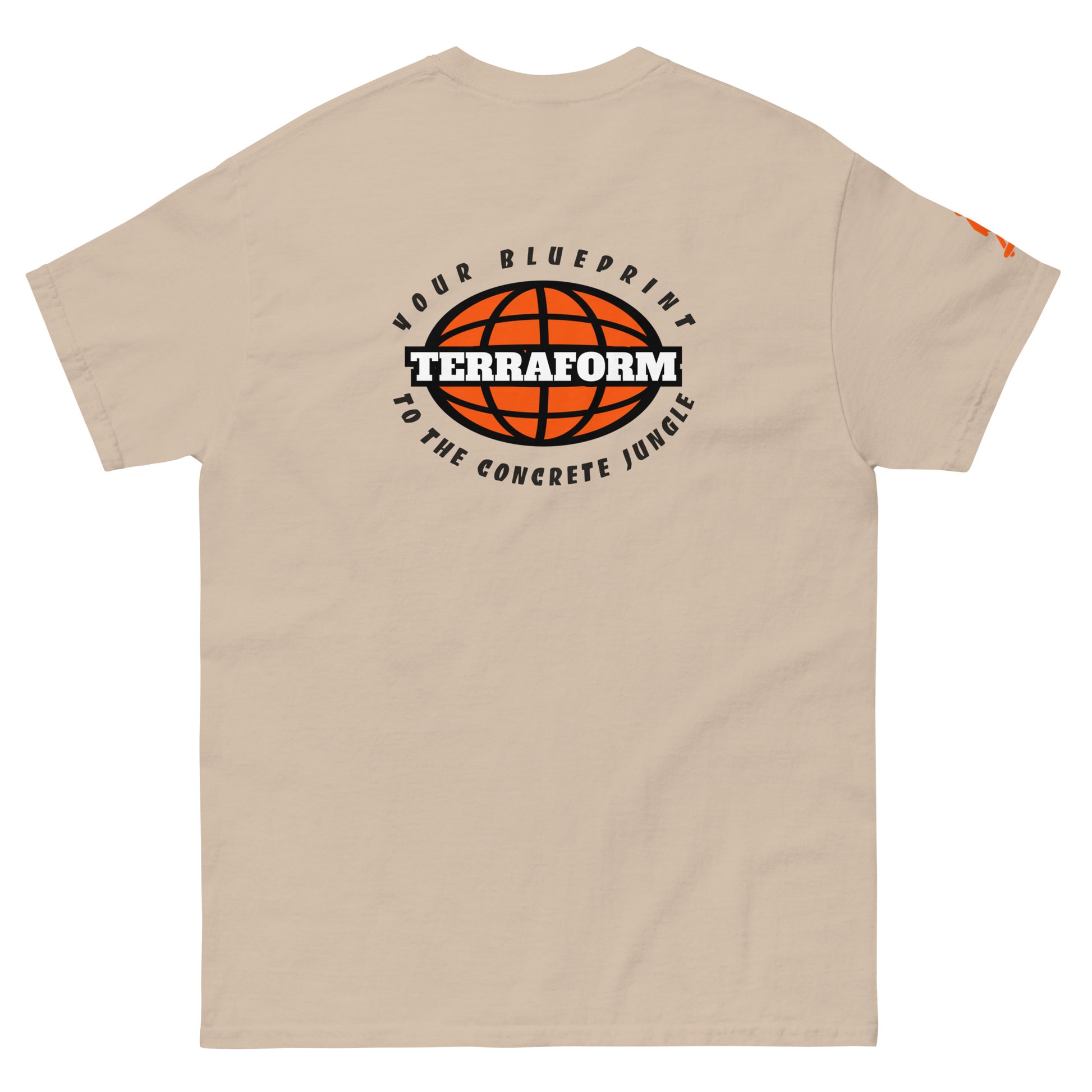 Terraform Skateboards concrete jungle tee sand back