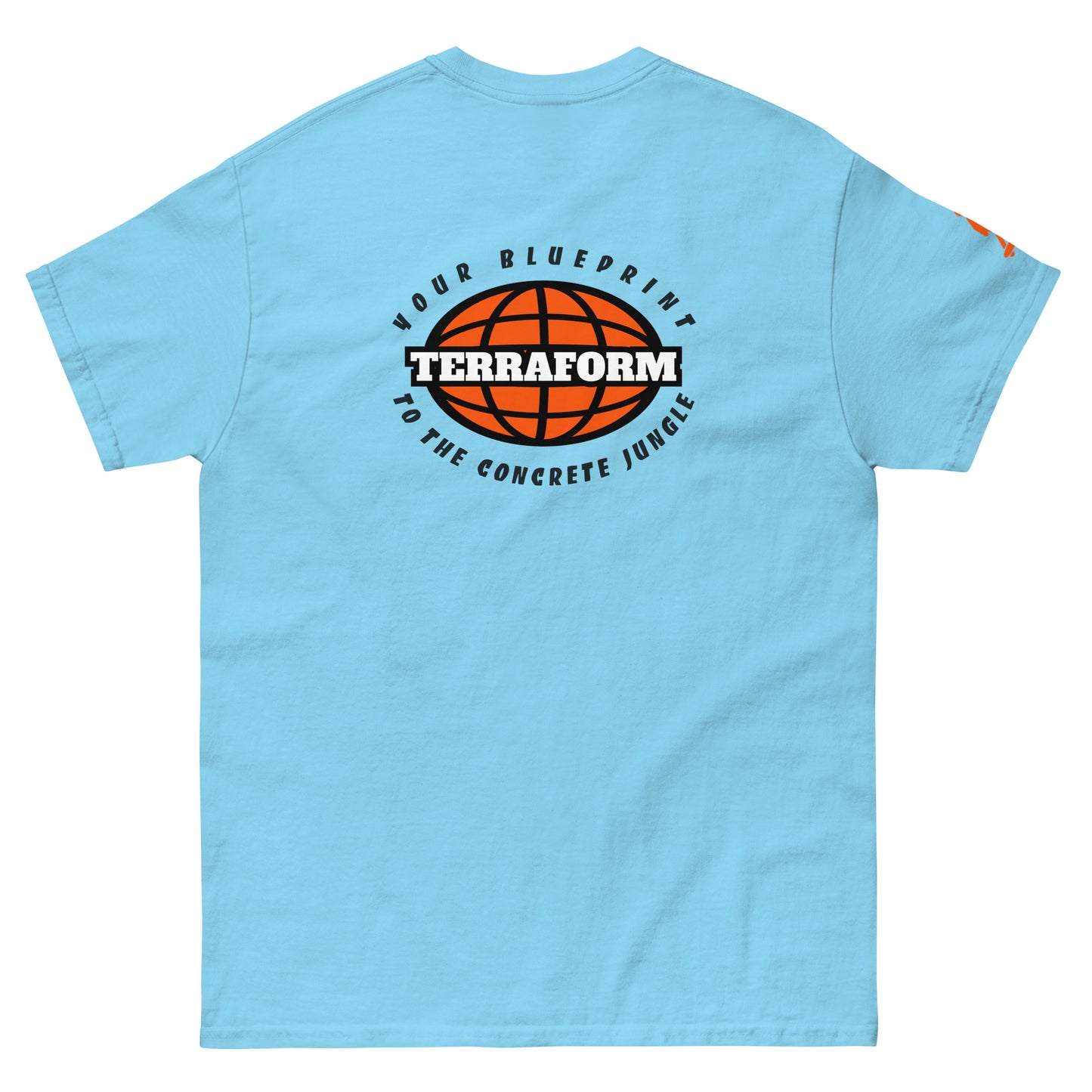 Terraform Skateboards concrete jungle tee sky back