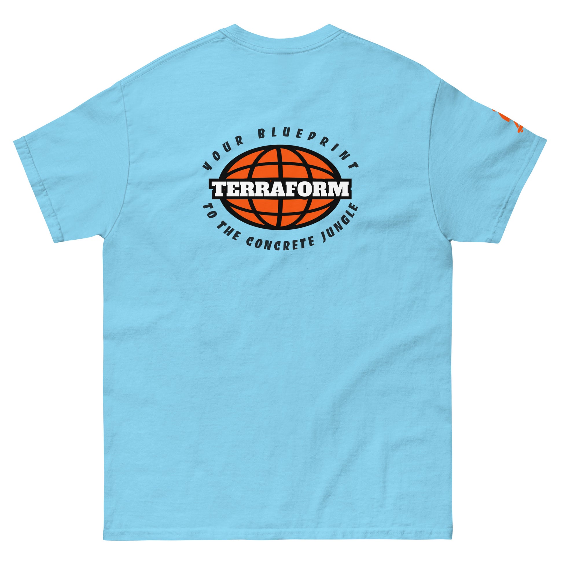 Terraform Skateboards concrete jungle tee sky back