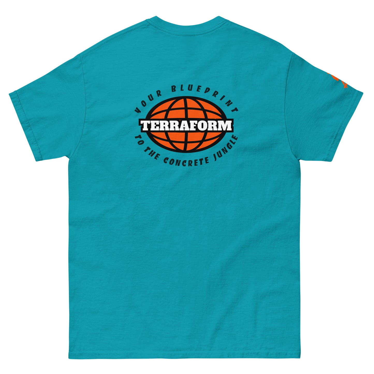 Terraform Skateboards concrete jungle tee tropic back
